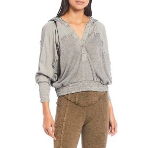 Free People Movement Windy Moadows hoodie sweatshirt grey size small